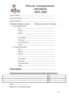 fiche renseignements TL
