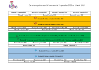 calendrier prévisionnel ouverture TREON LOISIRS 2025.2026